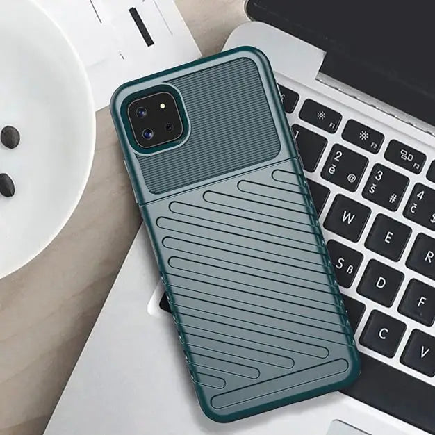 Thunder Case Flexible Tough Rugged Cover TPU Case for Samsung Galaxy A22 5G black - Cell phone cases