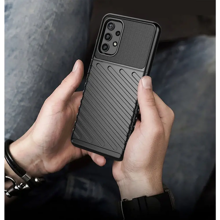 Thunder Case Flexible Tough Rugged Cover TPU Case for Samsung Galaxy A32 5G blue - Cell phone cases