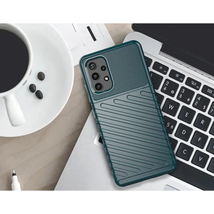 Thunder Case Flexible Tough Rugged Cover TPU Case for Samsung Galaxy A72 4G green - Cell phone cases