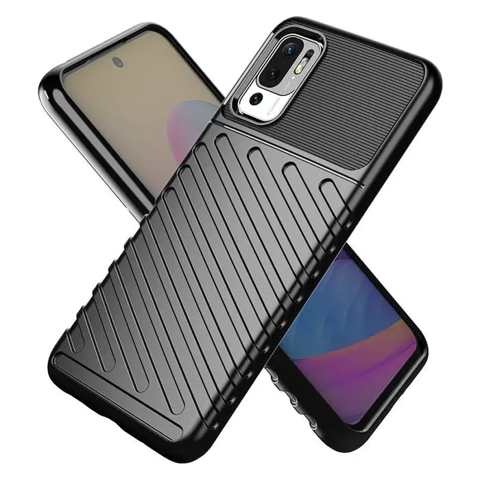 Thunder Case Flexible Tough Rugged Cover TPU Case for Xiaomi Redmi Note 10 5G / Poco M3 Pro black - Cell phone cases