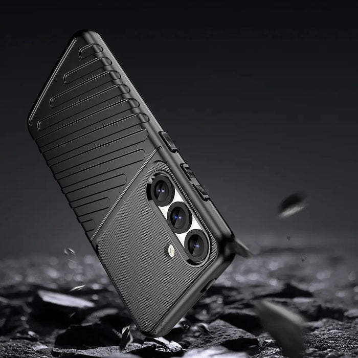 Thunder Case Samsung Galaxy S25 Silicone Armored Case Black - Cell phone cases and covers<<<HurtelXML