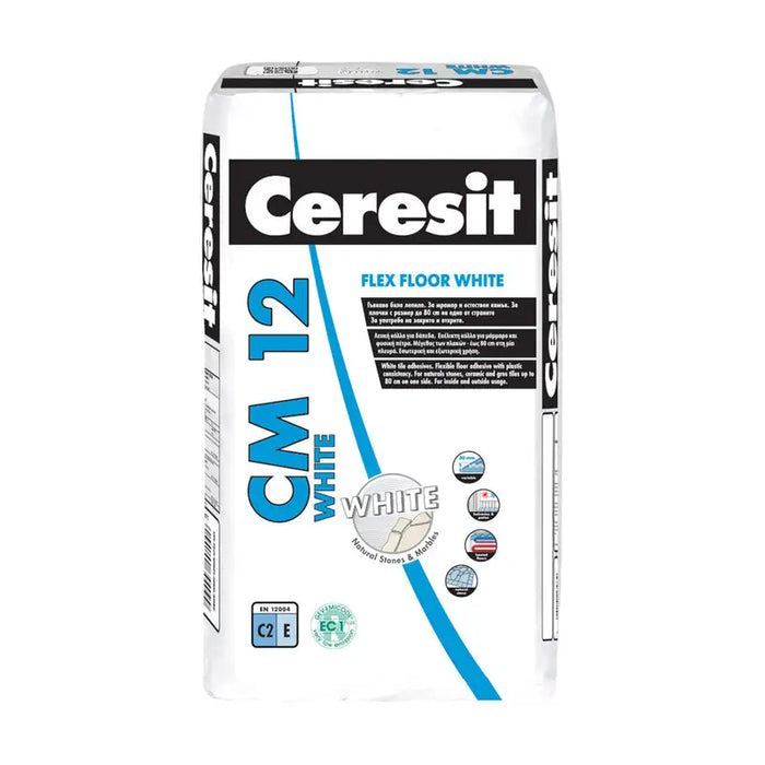 TILE ADHESIVE CERESIT CM 12 FLEX WHITE - Лепила за плочки<<<Сухи строителни смеси<<<Строителни материали<<<Praktiker