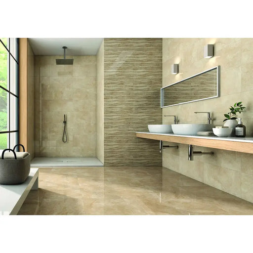 TILE ALAPLANA LUXOR CREMA 30X60 CM - Стенни плочки и декорация<<<Плочки и лайстни<<<Баня<<<Praktiker&&&Стенни плочки и