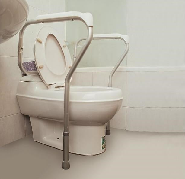 Belay frame for toilet - support
