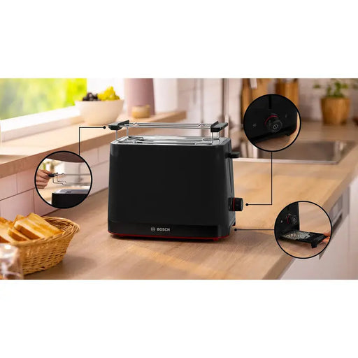Toaster BOSCH TAT3M123 - Уреди за готвене<<<BOSCH дребна електродомакинска техника<<<BOSCH<<<PolyComp&&&Тостери<<<Уреди