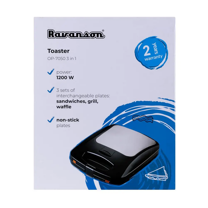 Toaster Ravanson OP-7050 Black Silver 1200 W - ToastersAGD-OPK<<<Home Appliance - ProductsAGD<<<ActionPL