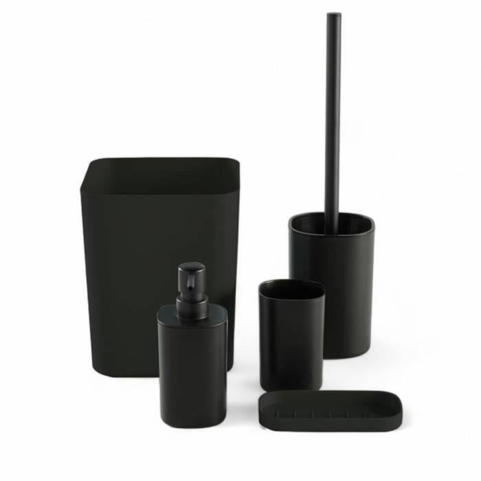 Bath Set TODAY HOY Black Plastic Modern (5 Units)