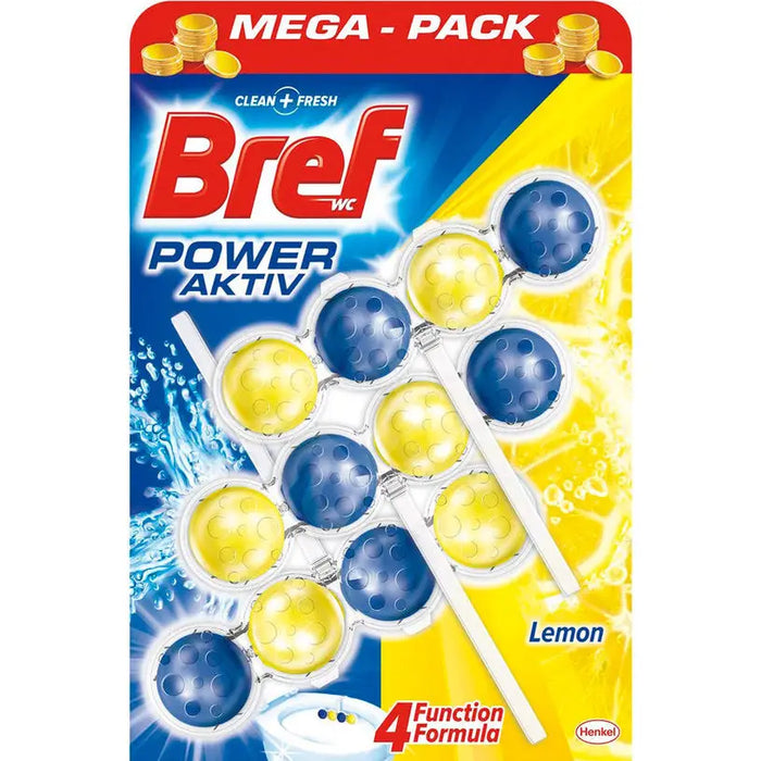 TOILET BLOCK 3 PCS X 50G LEMON POWER AKTIV BREF CLASSIC - Почистващи препарати<<<Домашни потреби<<<Кухня<<<Praktiker