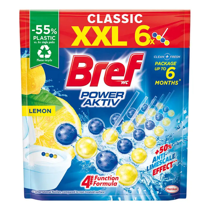 TOILET BLOCK 6X50 G LEMON POWER AKTIV BREF CLASSIC - Почистващи препарати<<<Домашни потреби<<<Кухня<<<Praktiker