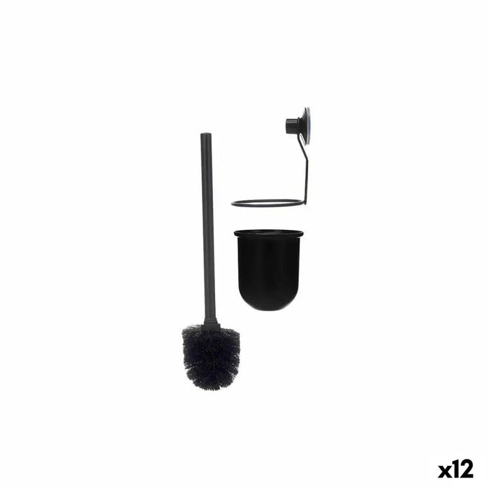 Toilet Brush Berilo Black Steel ABS 10 x 36 x 10 cm (12 Units) - Баня<<<Дом Градина<<<BigBuy&&&Аксесоари и