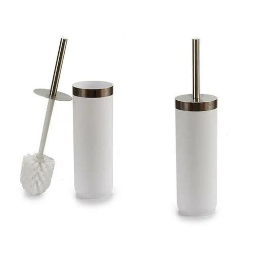Toilet Brush Berilo White Silver Plastic 9,5 x 38,5 x 9,5 cm (6 Units) - Баня<<<Дом Градина<<<BigBuy&&&Аксесоари и