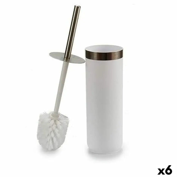 Toilet Brush Berilo White Silver Plastic 9,5 x 38,5 x 9,5 cm (6 Units) - Баня<<<Дом Градина<<<BigBuy&&&Аксесоари и
