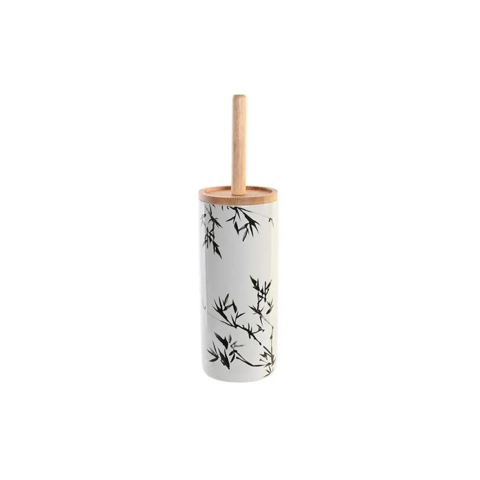 Toilet Brush DKD Home Decor 10 x 10 x 38,5 cm Black Metal White Stoneware - Баня<<<Дом Градина<<<BigBuy&&&Аксесоари и