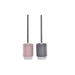 Toilet Brush DKD Home Decor Grey Pink Silver Light Pink Metal Aluminium Dolomite Urban 9,8 x 9,8 x 39 cm (2 Units)
