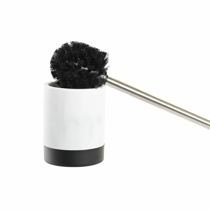Toilet Brush DKD Home Decor White Black Resin Stainless steel Marble Modern 10 x 10 x 37,4 cm - Баня<<<Дом