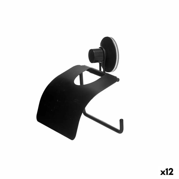 Toilet Roll Holder Berilo Black Steel ABS 13,5 x 12 x 3 cm (12 Units) - Баня<<<Дом Градина<<<BigBuy&&&Аксесоари и