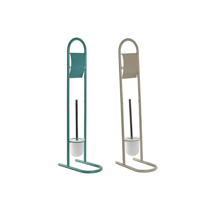 Toilet Roll Holder Home ESPRIT White Turquoise Metal 30 x 16 x 78,5 cm (2 Units) - Баня<<<Дом