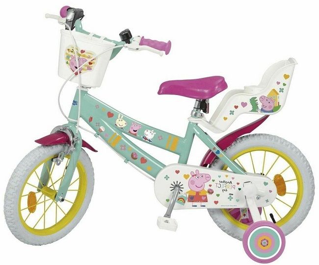 Children's bicycle 14" Peppa Pig green 1498 TOIMSA