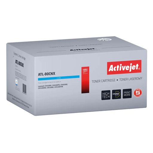 Toner Activejet ATL-80CNX Blue - For Lexmark printers (without head)TON-LEB<<<TonersTON<<<ActionPL&&&Електроника