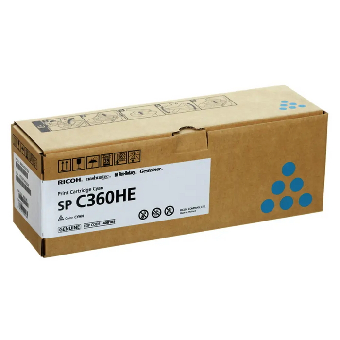 Toner cartridge Ricoh SPC360HE 5000 copies Cyan - Консумативи за лазерни принтери и копири<<<Принтери скенери и