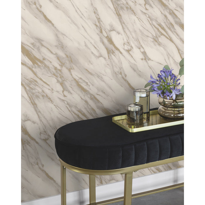 WALLPAPER DUPLEX TONI BAD GOLDEN GRAY MARBLE