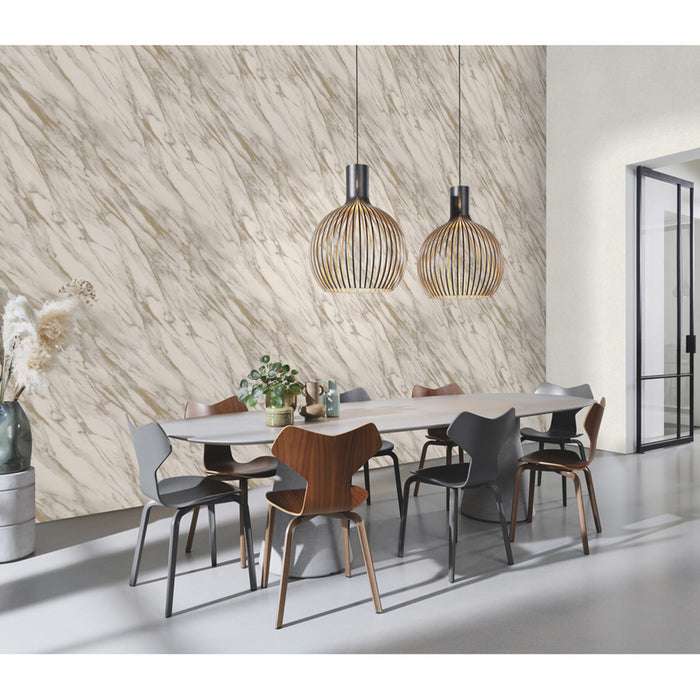 WALLPAPER DUPLEX TONI BAD GOLDEN GRAY MARBLE