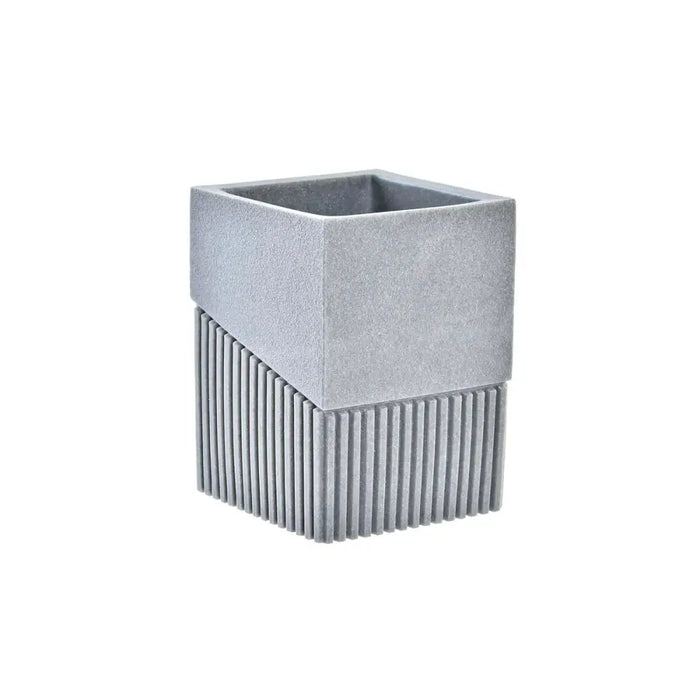 Toothbrush Holder DKD Home Decor Grey Resin 7,6 x 7,6 x 10 cm - Баня<<<Дом Градина<<<BigBuy&&&Аксесоари и