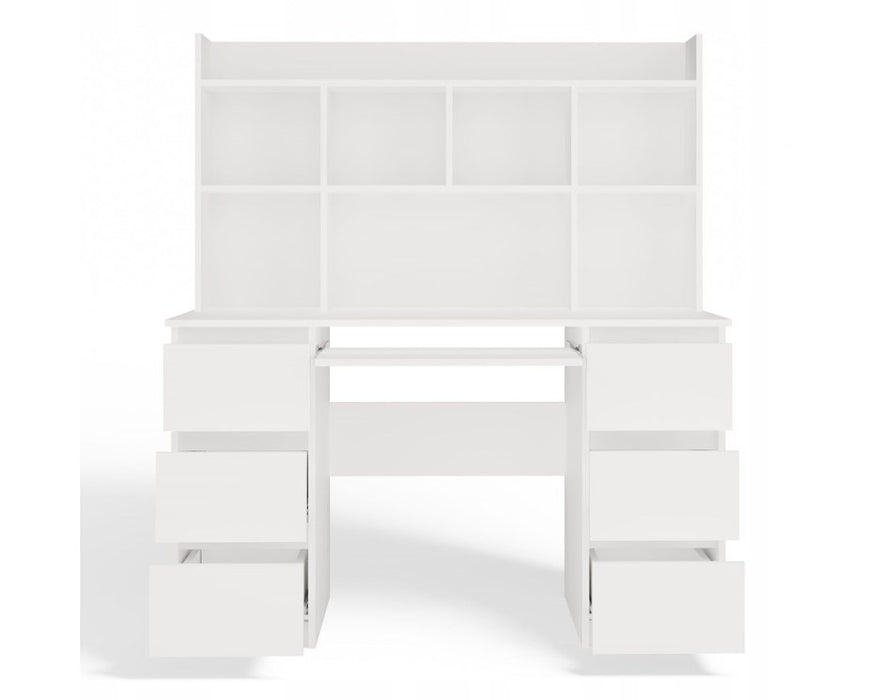 KUBA Desk Set + Extension Piece, White