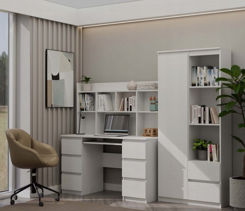 KUBA Desk Set + Extension Piece, White