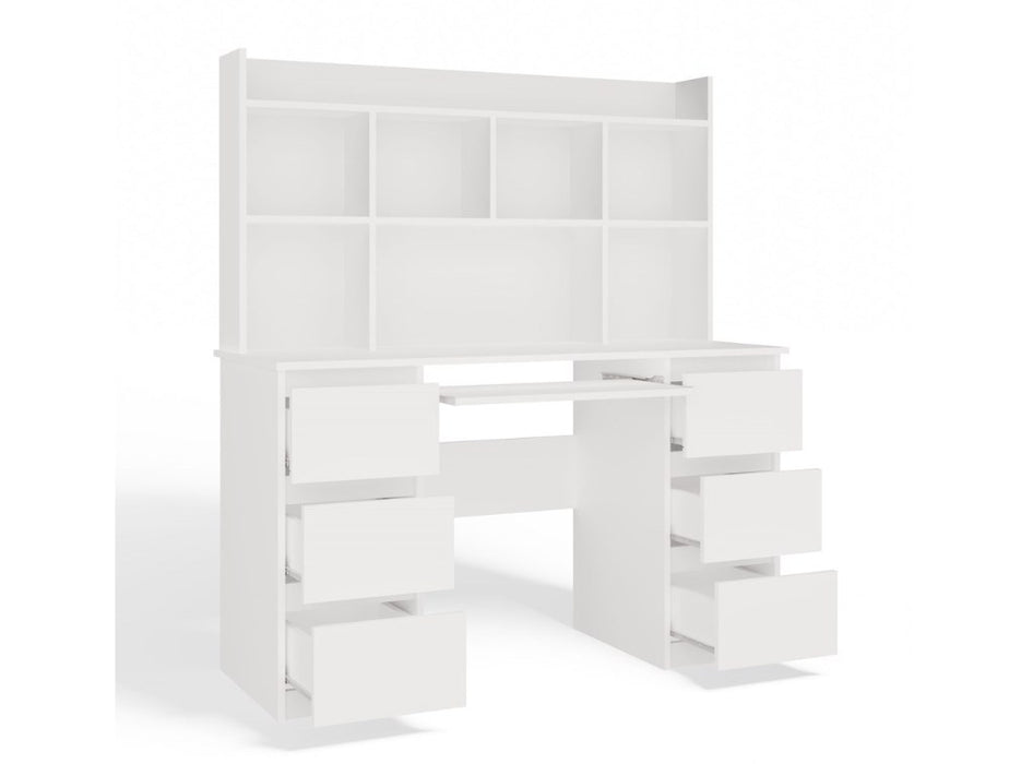 KUBA Desk Set + Extension Piece, White