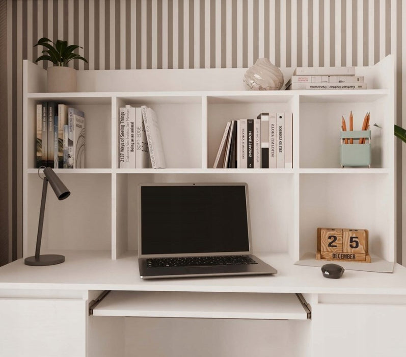 KUBA Desk Set + Extension Piece, White