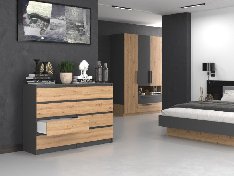 Topeshop M8 140 ANT/ART KPL chest of drawers
