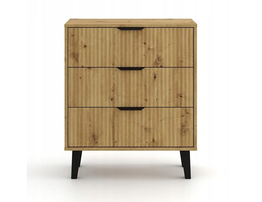 SCANDI 3S SLIM OAK ARTISAN CHEST OF DRAWERS