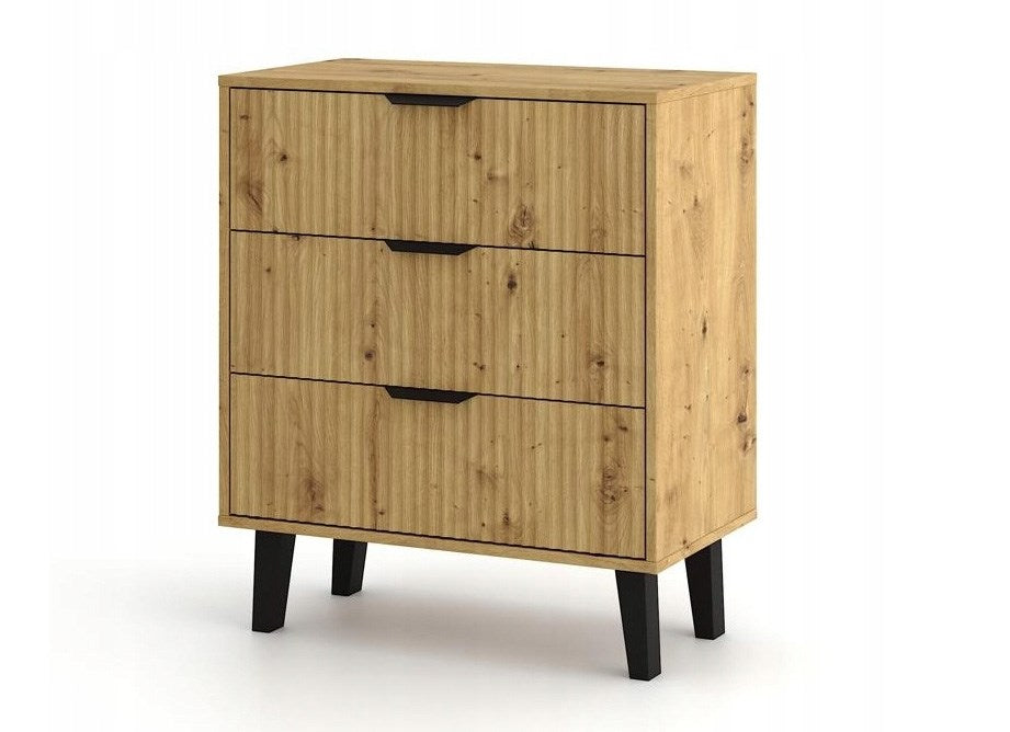 SCANDI 3S SLIM OAK ARTISAN CHEST OF DRAWERS