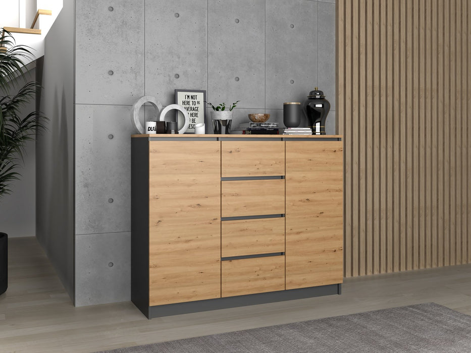 Topeshop 2D4S ANT/ART BA KPL chest of drawers