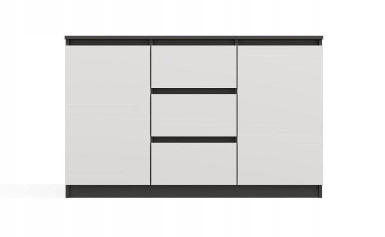 CHEST OF DRAWERS 2 DOORS 3 DRAWERS ANTHRACITE/WHITE