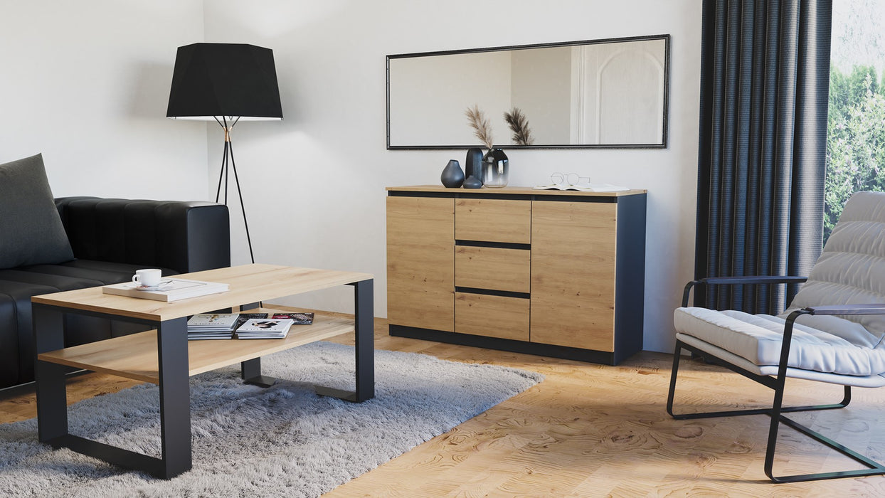 Topeshop 2D3S ANT/ART BA KPL chest of drawers