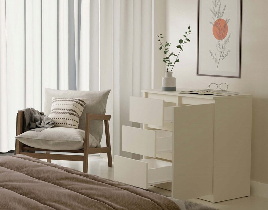 CHEST OF DRAWERS 1 DOOR 3 DRAWERS COLOUR CASHMERE
