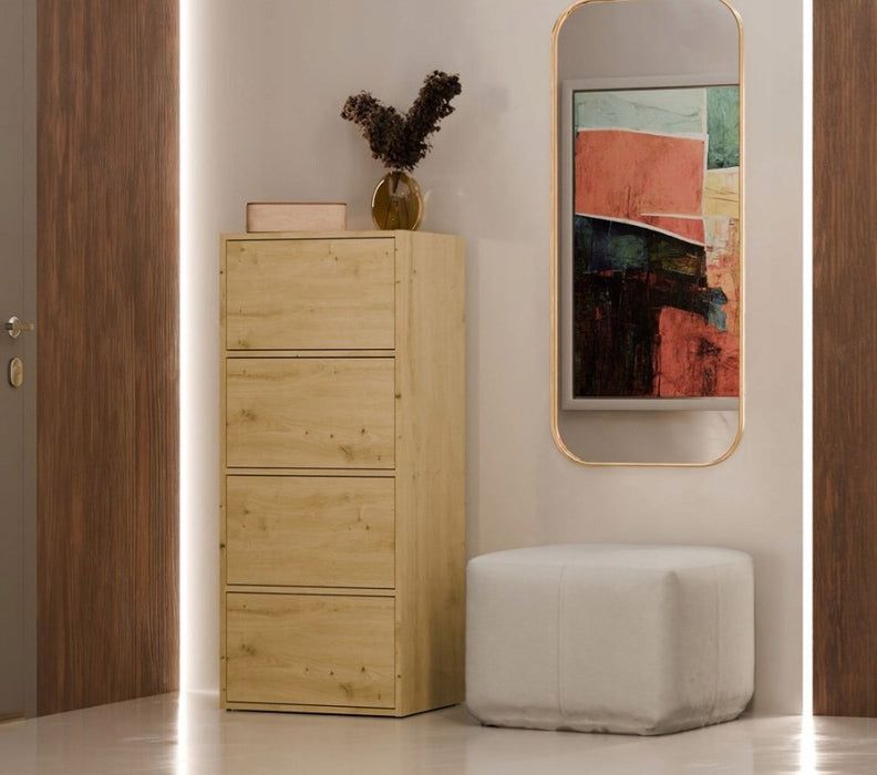 ALMA CHEST OF DRAWERS, ANTHRACITE/ARTISAN OAK