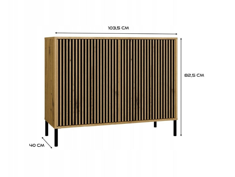 KAMARO 2D SLIM chest of drawers, cashmere colour