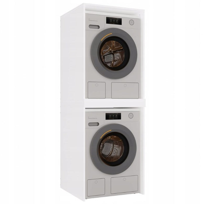 POLA TWIN WHITE WASHING MACHINE AND DRYER CABINET