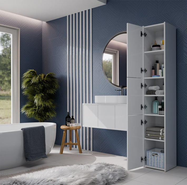 Topeshop S33 BIEL bathroom storage cabinet White