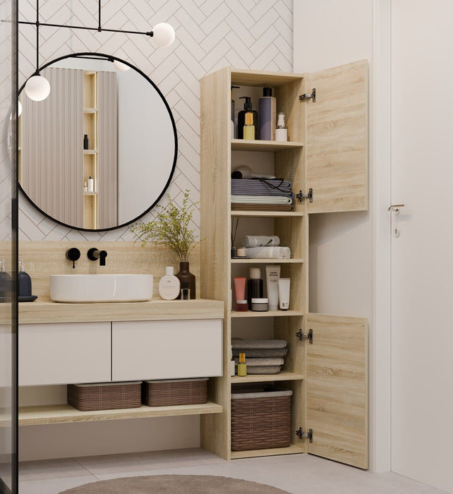 Topeshop S40 SONOMA bathroom storage cabinet Oak