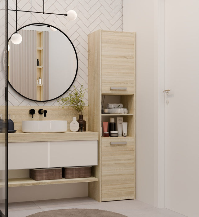 Topeshop S40 SONOMA bathroom storage cabinet Oak