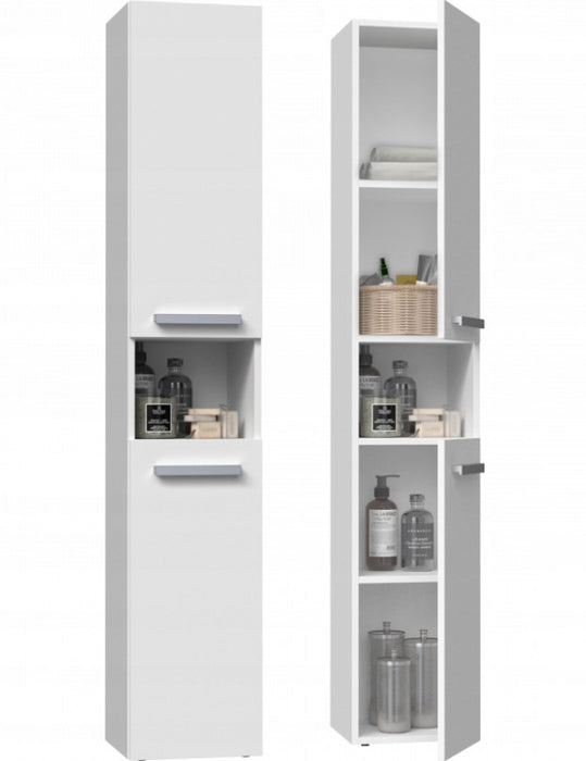 Bathroom cabinet NEL I 31x30x174 cm, matt white