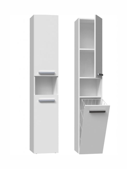 Bathroom cabinet NEL III 31x30x174 cm, matt white