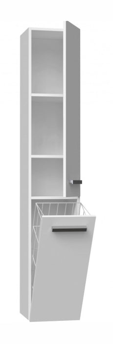 Bathroom cabinet NEL IV 31x30x174 cm, matt white