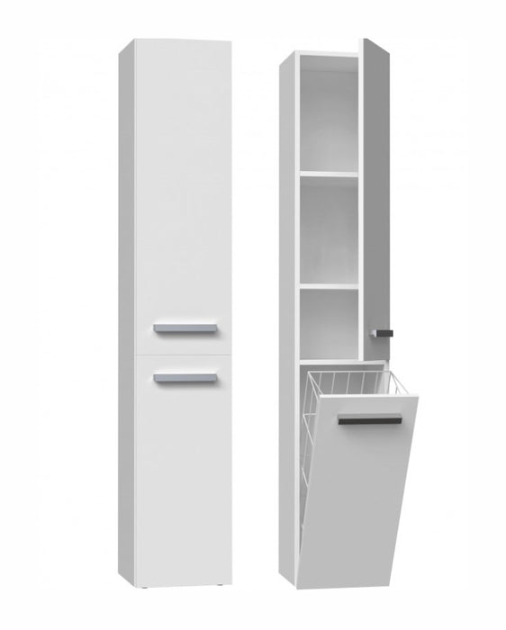 Bathroom cabinet NEL IV 31x30x174 cm, matt white