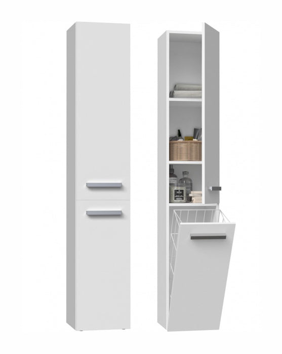 Bathroom cabinet NEL IV 31x30x174 cm, matt white