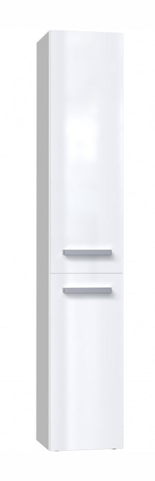 Bathroom cabinet NEL IV 31x30x174 cm, white, glossy